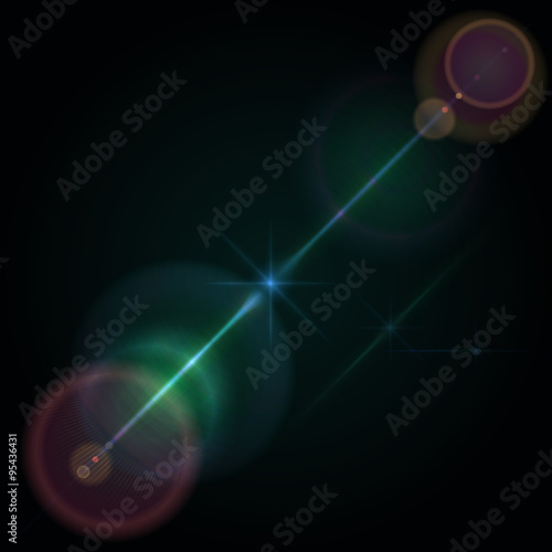 Lens flares star lights  glow