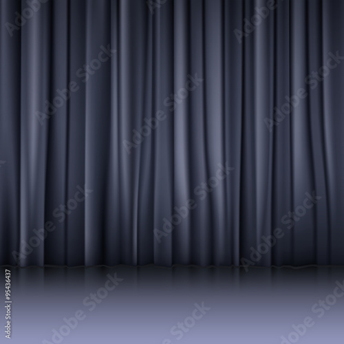 Close view of a red curtain