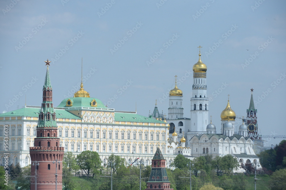 View of the Kremlin, the Great Stone Bridge and the Moscow River View of the Kremlin, the Great Stone Bridge and the Moscow River