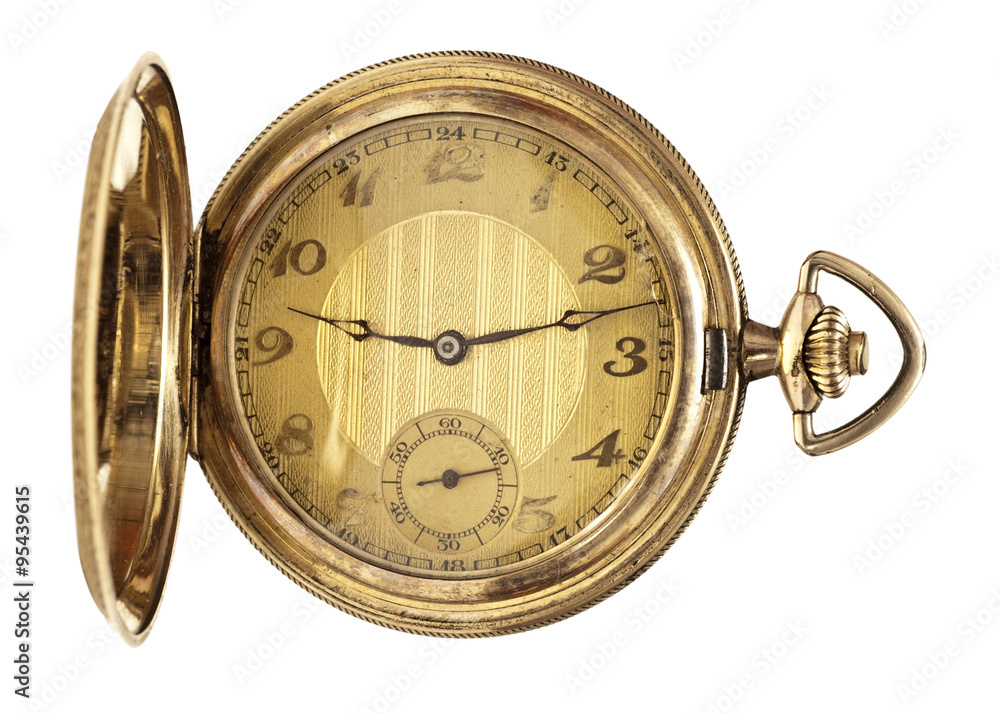 goldene Taschenuhr mit Sprungdeckel um 1900 goldene Taschenuhr mit Sprungdeckel um 1900