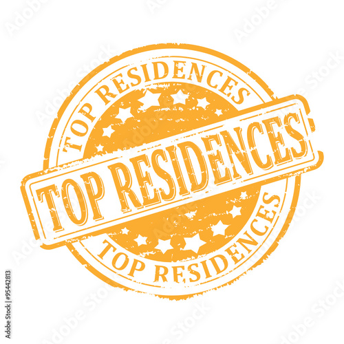 Scratched gold stamped - top residence - vector svg