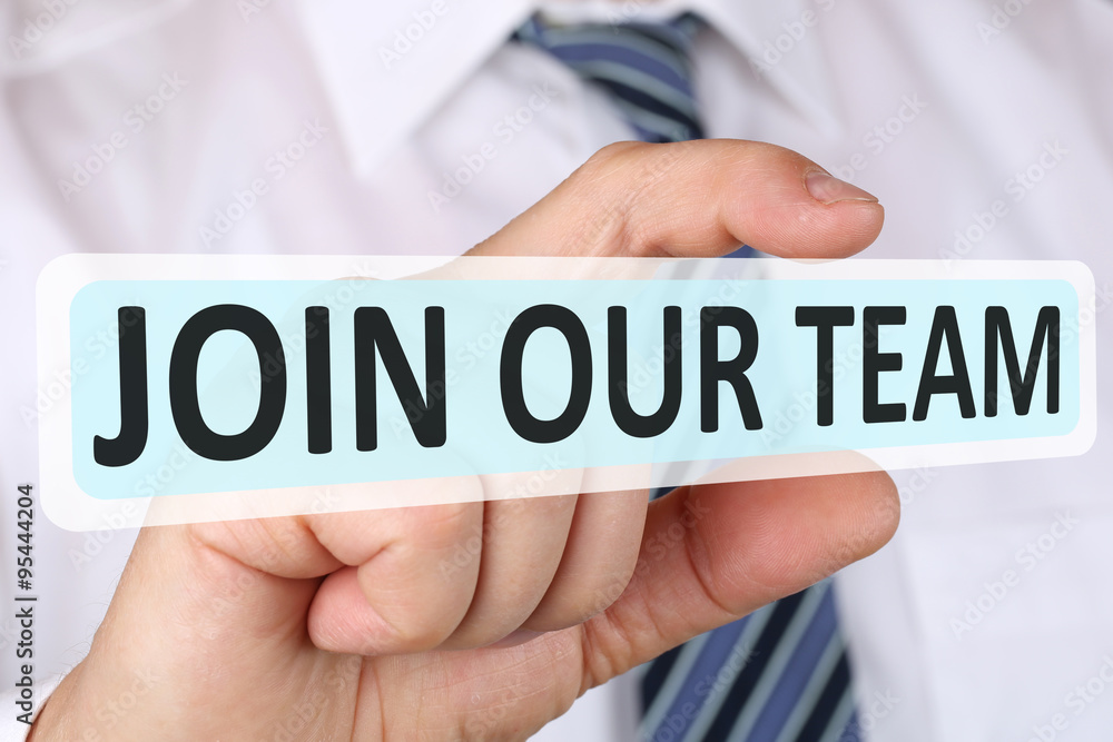 Businessman business concept with join our team jobs, job workin Businessman business concept with join our team jobs, job workin