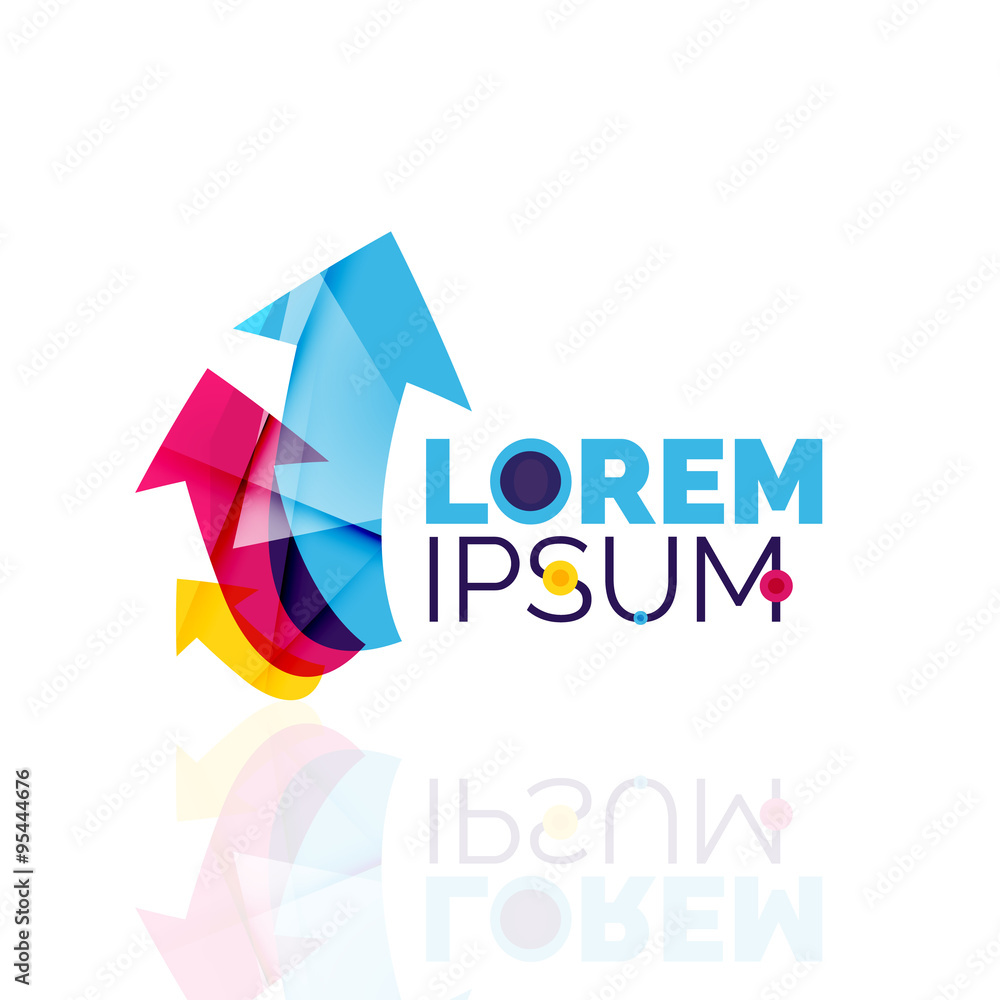 Logo, abstract geometric business icon Logo, abstract geometric business icon