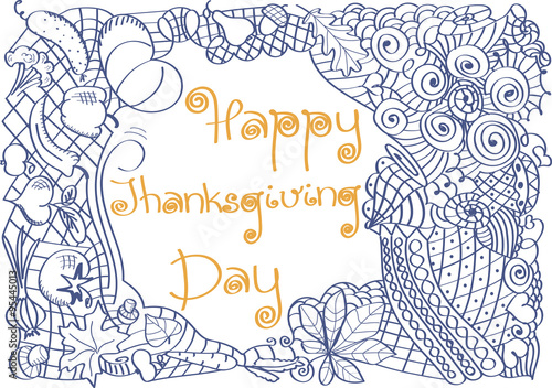 Happy Thanksgiving day. Illustration. Abstract