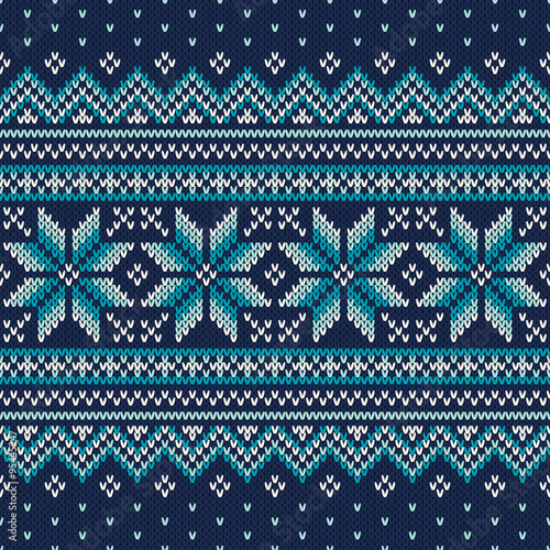 Festive and Fashionable Sweater Design. Seamless Knitted Pattern