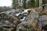 Ruskeala waterfalls in Karelia