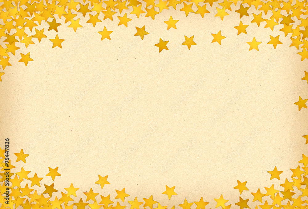 Old Paper Texture with Golden Stars, christmas background Old Paper Texture with Golden Stars, christmas background