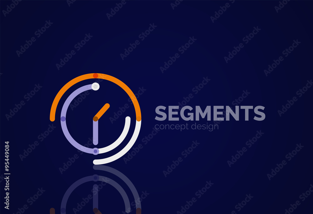 Obraz premium Vector outline minimal abstract geometric logo