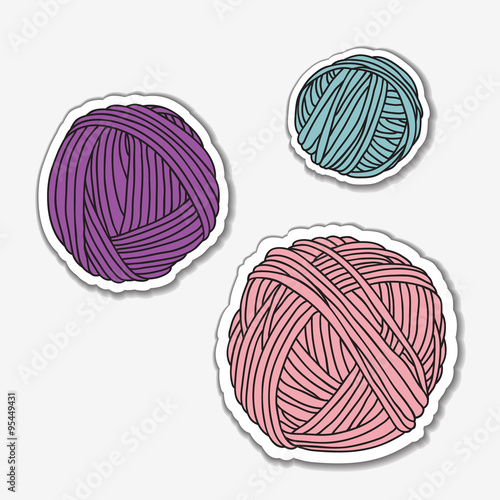 Set of yarns skeins.