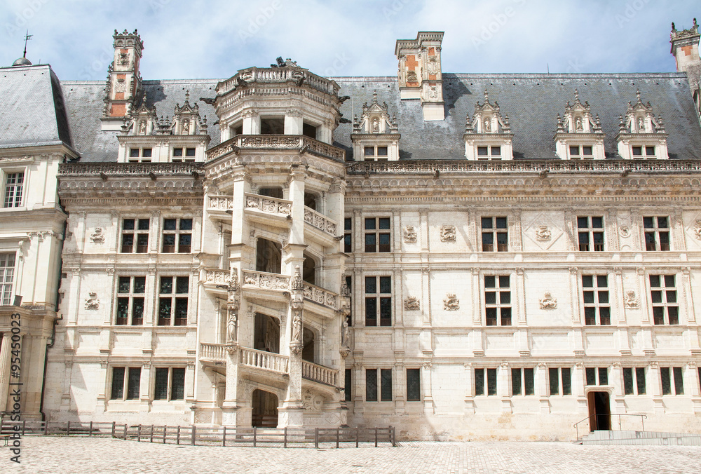 Obraz premium Château de Blois, skrzydło François 1er, Loir et Cher, Dolina Loary, Francja