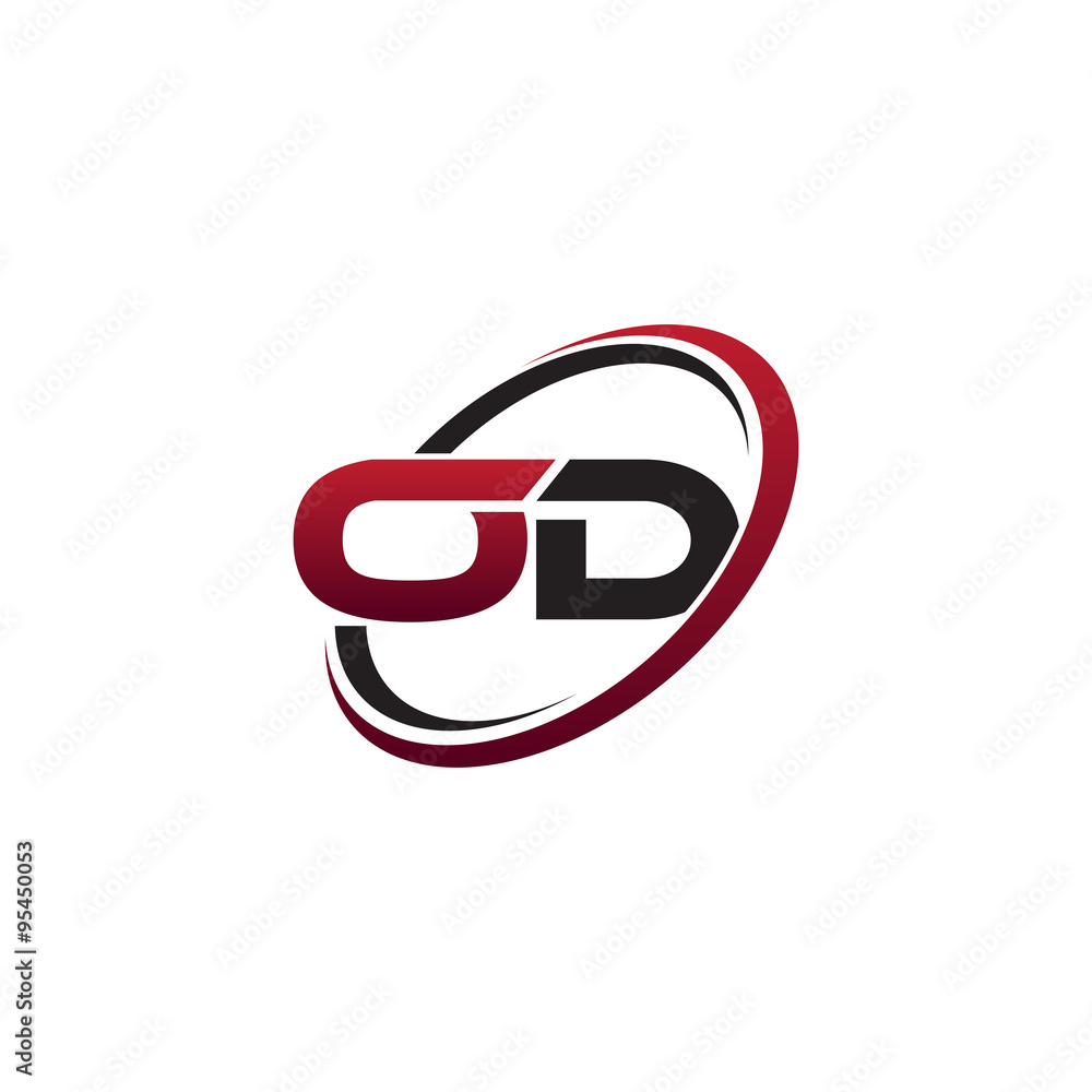 Modern Initial Logo Circle OD Modern Initial Logo Circle OD