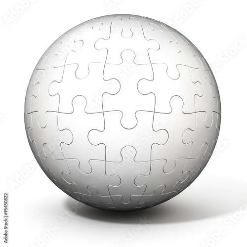 3d metallic spherical puzzle