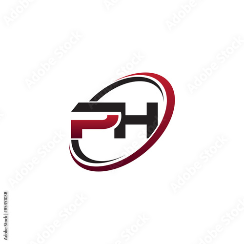 Modern Initial Logo Circle PH