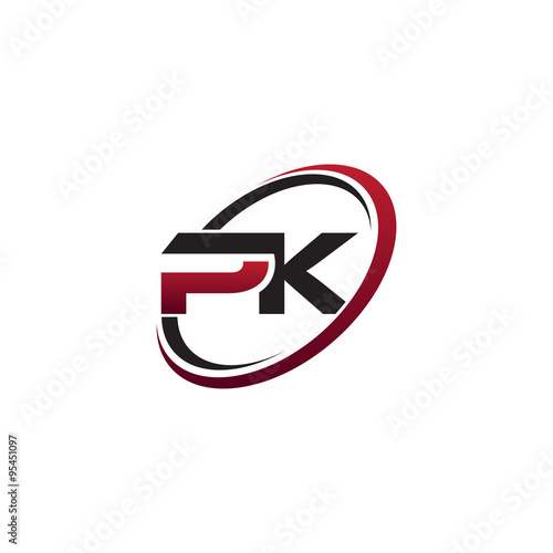 Modern Initial Logo Circle PK