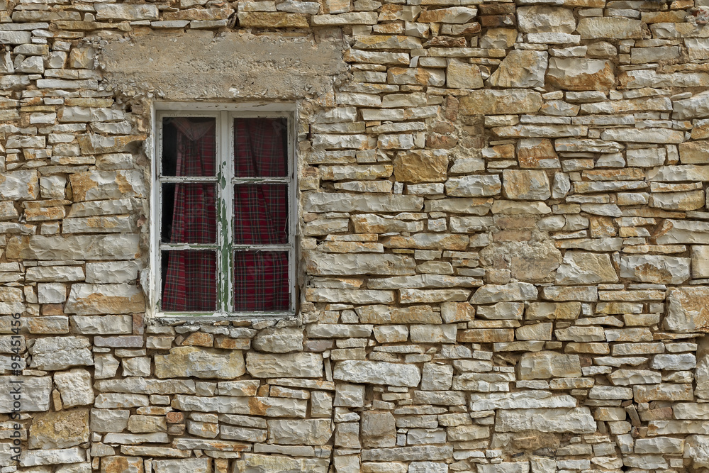 The facade of an old building