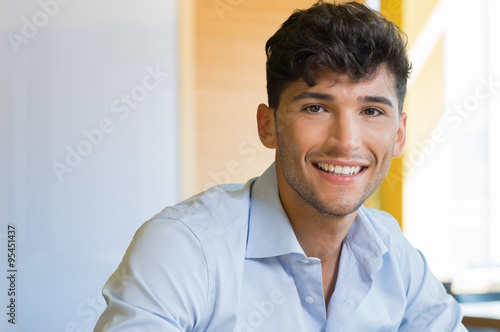 Happy man smiling