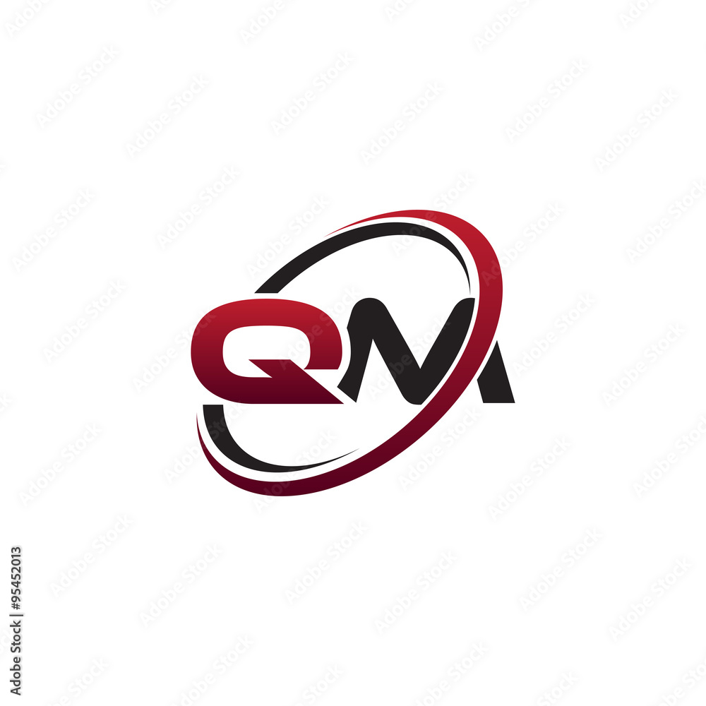 Modern Initial Logo Circle QM Modern Initial Logo Circle QM