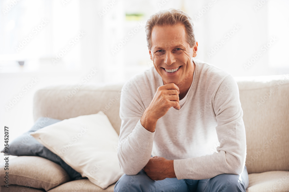 He got candid smile. He got candid smile.