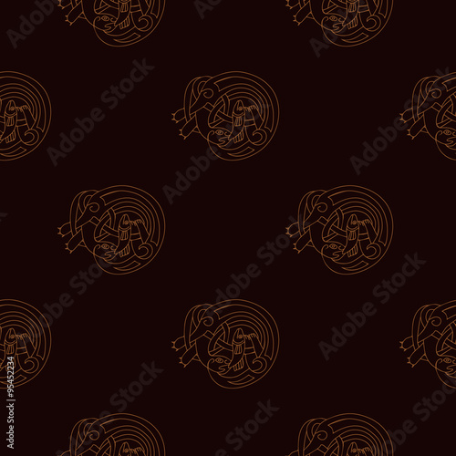 Seamless background with Celtic art and ethnic ornaments for your design