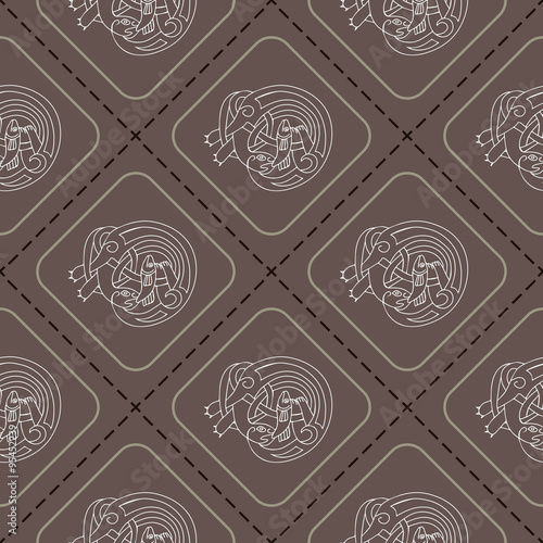 Seamless background with Celtic art and ethnic ornaments for your design