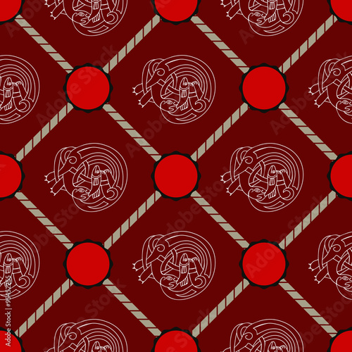Seamless background with Celtic art and ethnic ornaments for your design