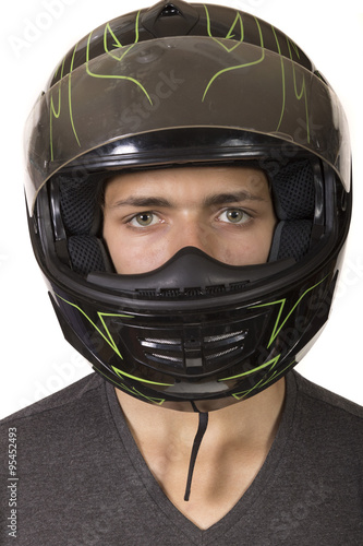 Teen Boy Wearing A Crash Helmet © Ben Gingell