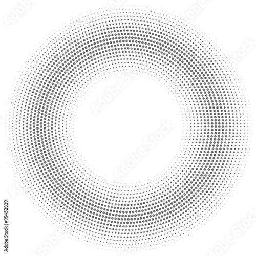 Vector Halftone circular shaded shape