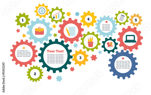 Gear infographic illustration