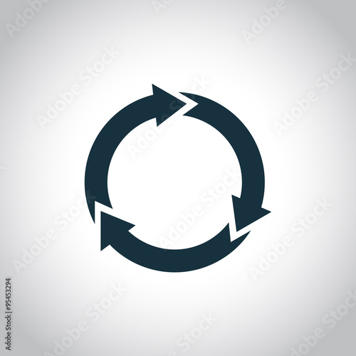 Waste processing simple icon