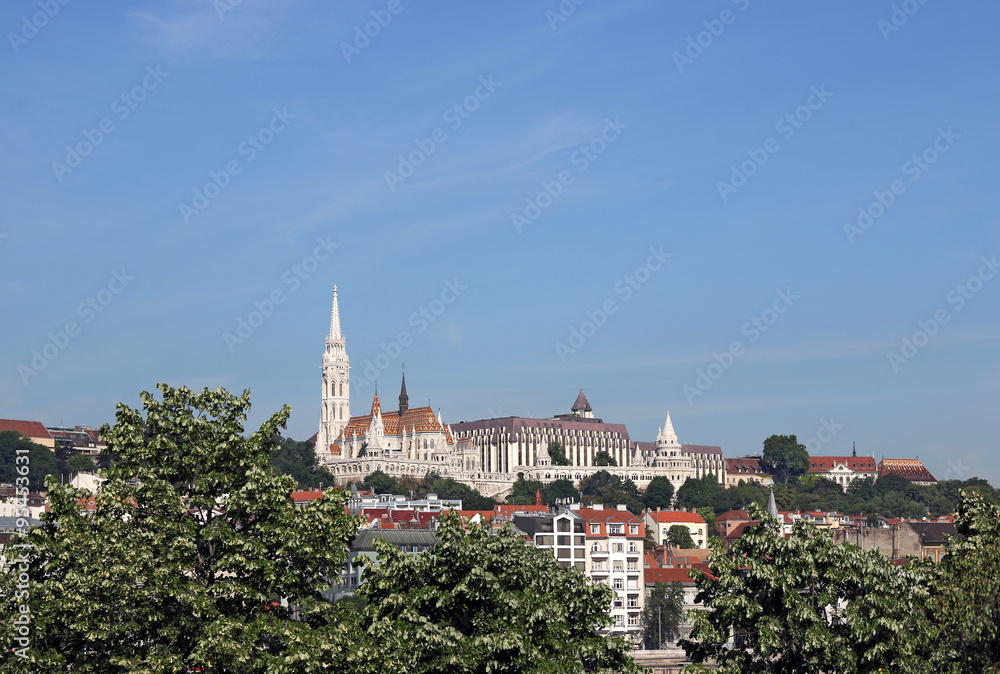 Fisherman bastion and Matthias church Budapest landmark Fisherman bastion and Matthias church Budapest landmark