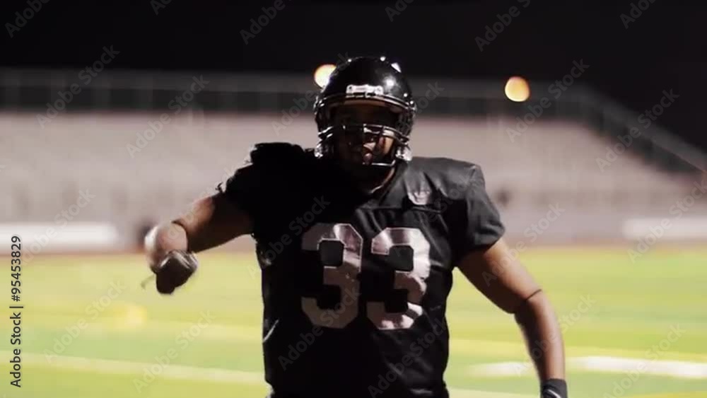 Portrait of a football player on the field getting hyped
Portrait of a football player on the field getting hyped