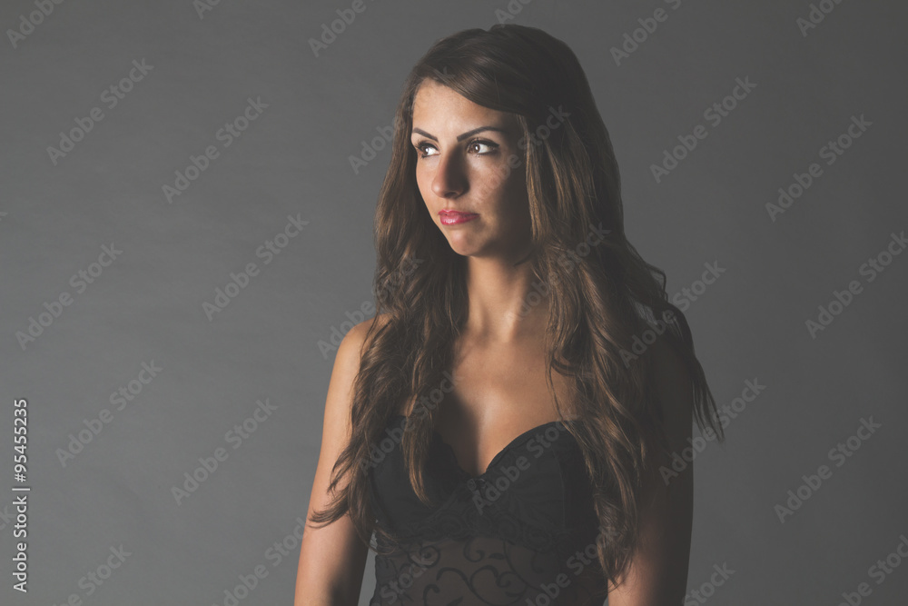 Naklejka premium Young sensual model girl.