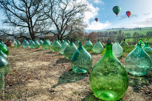 demijohns and hot-air balloons