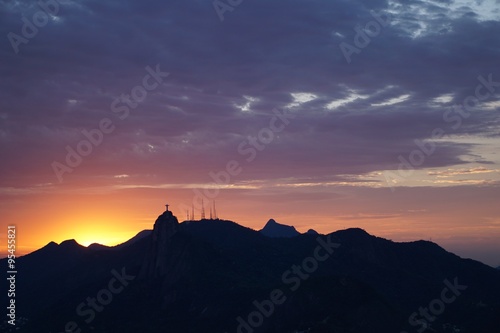Christ the Redeemer Sunset View from the Sugar Loaf Mountain