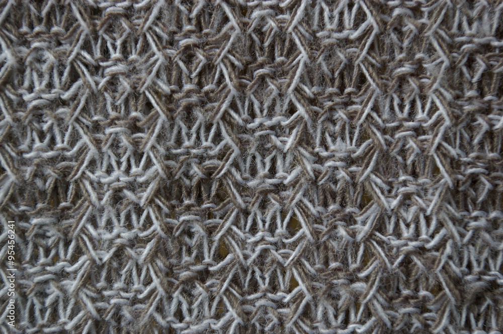 Knitted material close up Knitted material close up