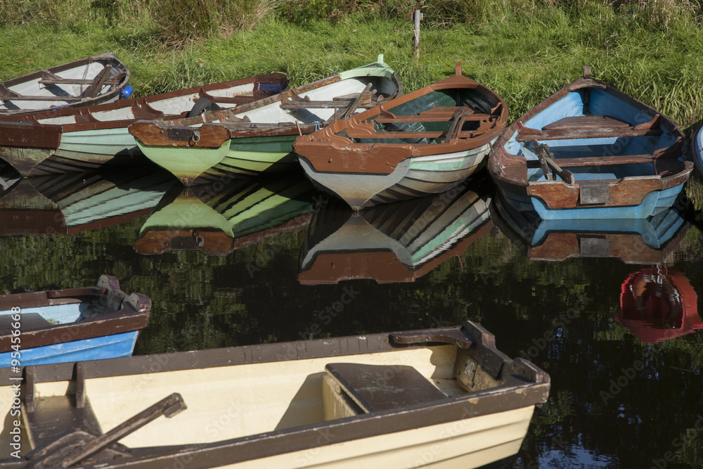 Boats in Killarney National Park, County Kerry