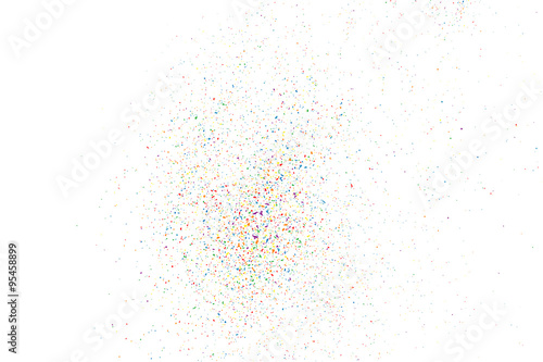 Colorful explosion of confetti. Grainy abstract  colorful texture on a white background. Design element. Vector illustration eps 10.