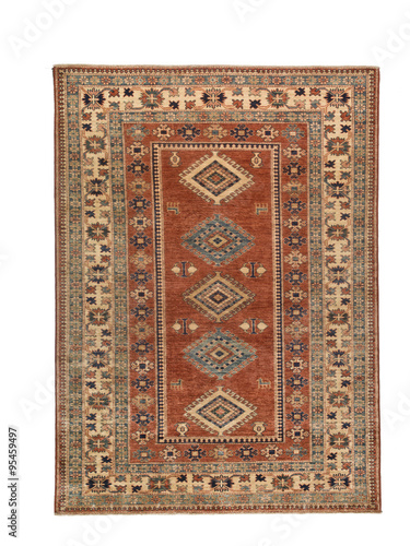Rug Persian multicolored over the top above carpet