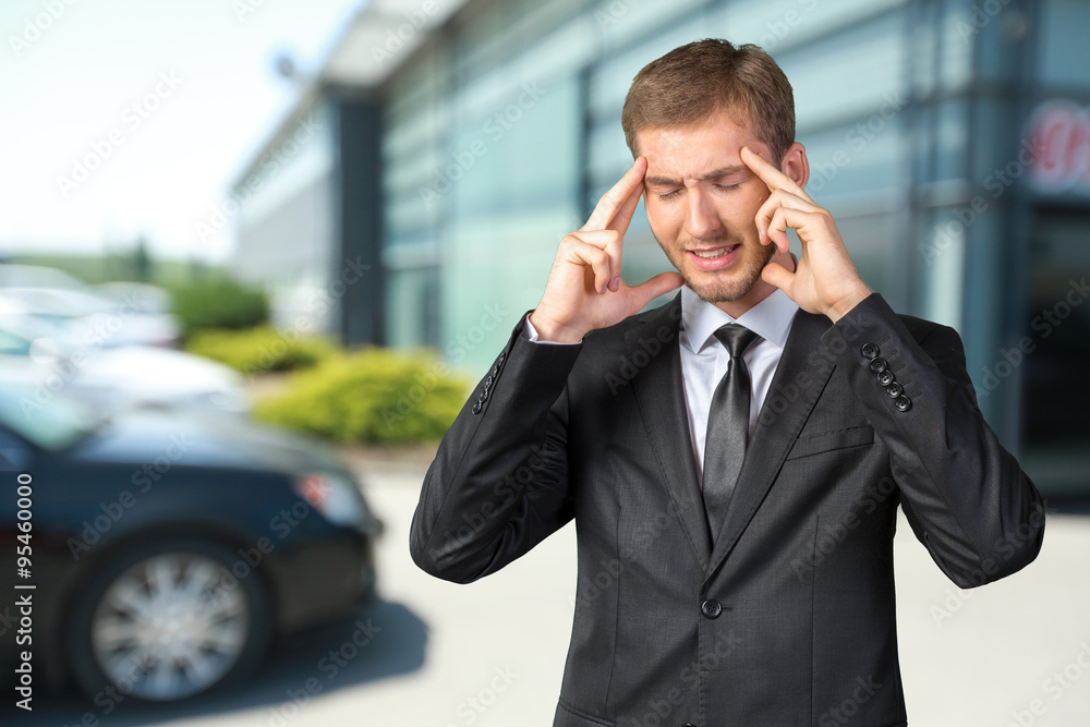 Frustrated handsome young businessman Frustrated handsome young businessman