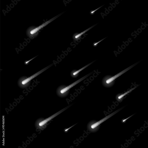 Shooting Stars. Meteors Falling