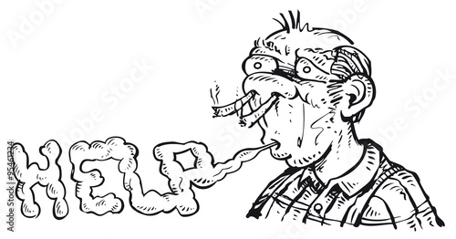 Smoking III
Man and smoking addiction