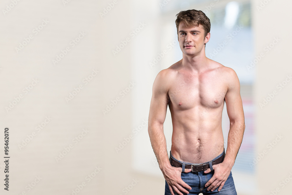 Obraz premium Image of muscle man posing