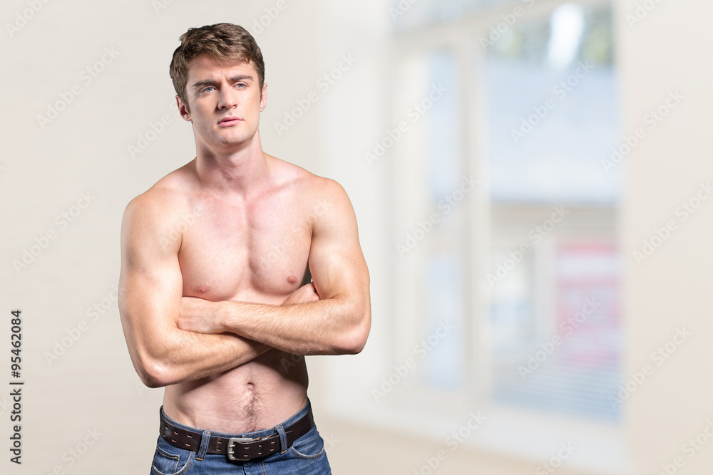 Obraz premium Image of muscle man posing