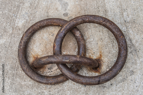rusty iron rings