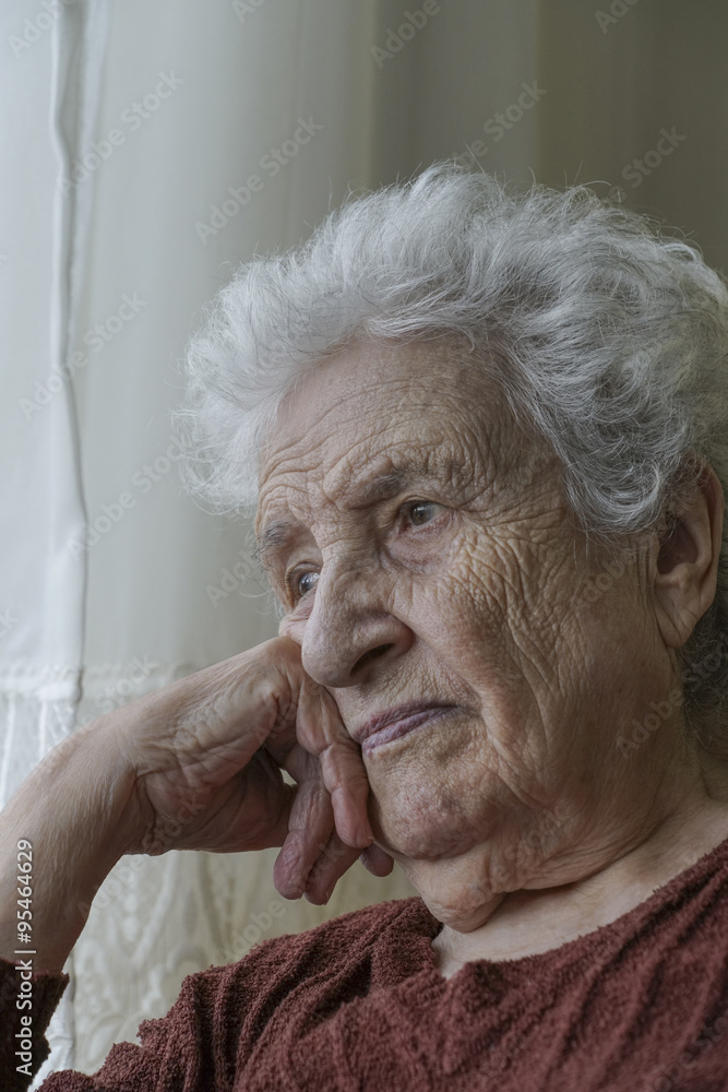thoughtful senior woman thoughtful senior woman