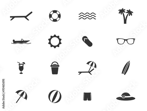 Beach simply icons