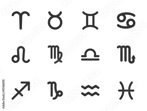 zodiac icons set
