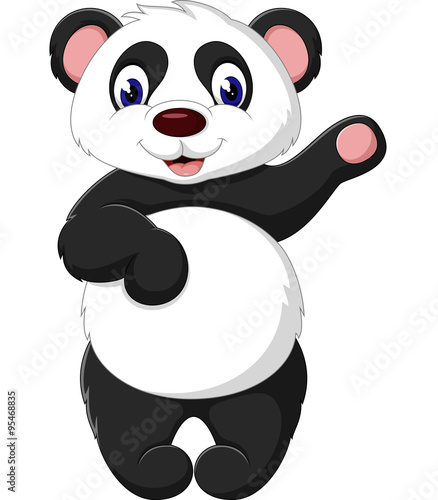 Fototapeta Naklejka Na Ścianę i Meble -  cute Cartoon panda of illustration