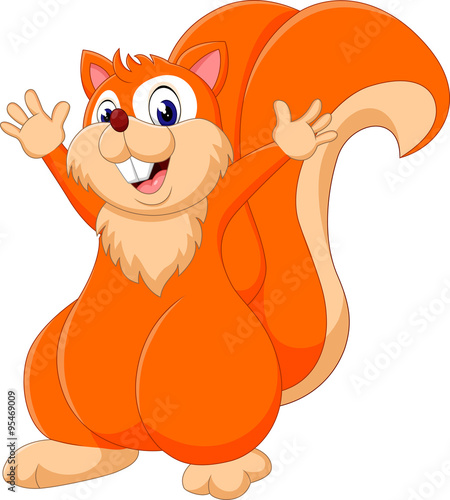 Cute cartoon squirrel of illustration
