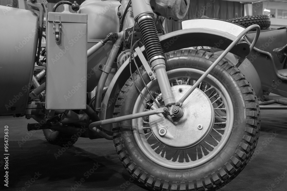 Obraz premium Front wheel motorcycle